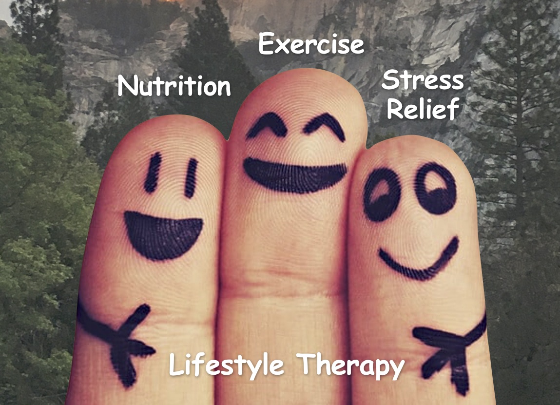 Lifestyle Therapy components, health is happiness
